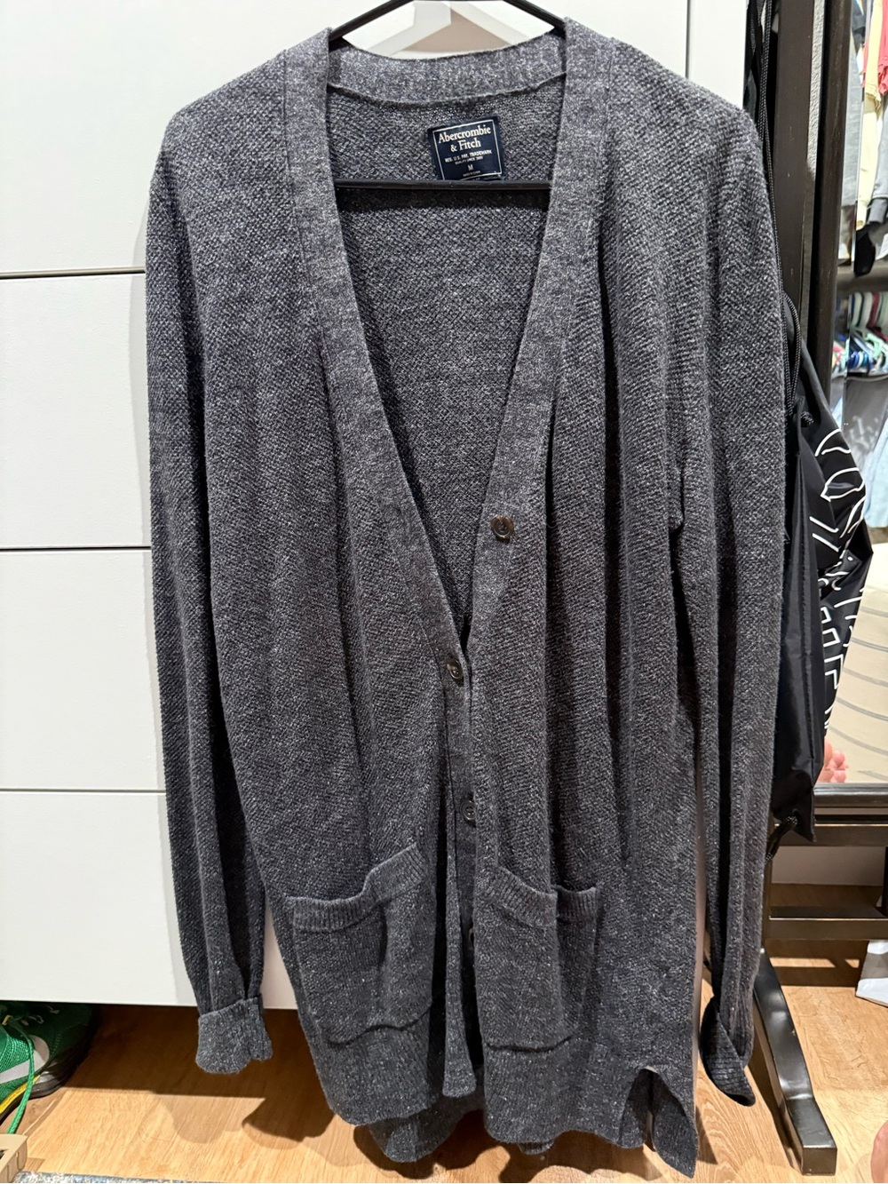 Abercrombie & Fitch women's Gray Button Cardigan Sweater